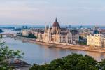 Hungarian parliament building on the shore of the Danube