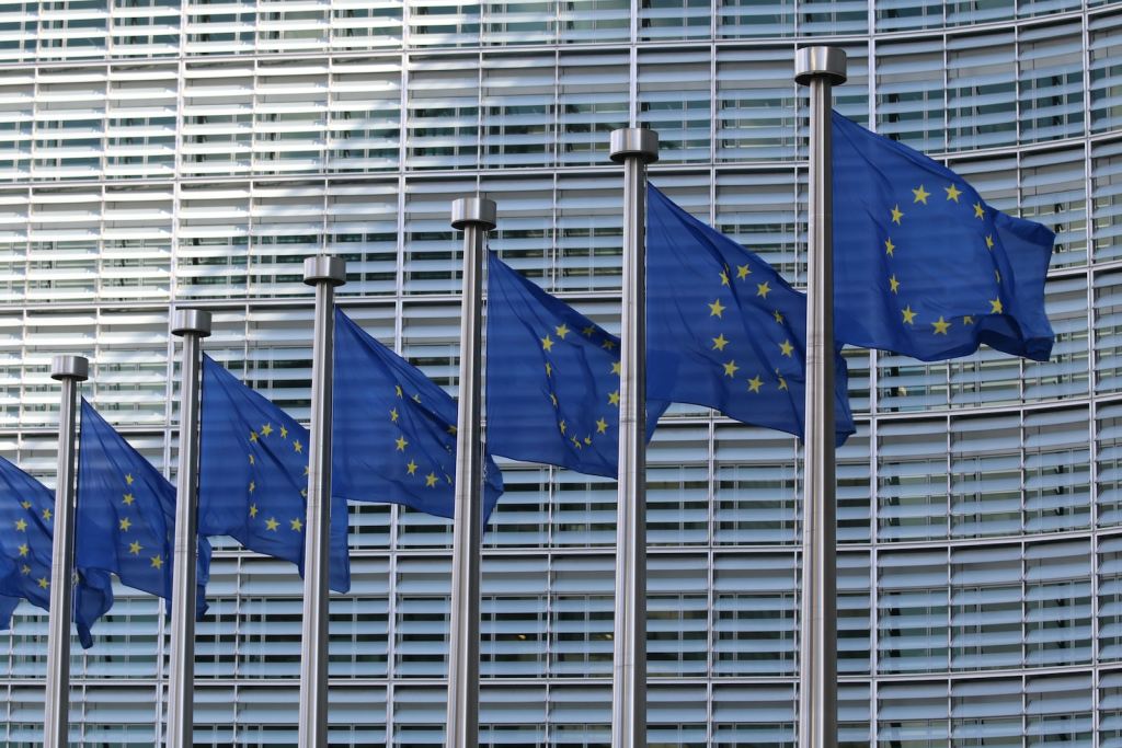 Flags outside European Commission